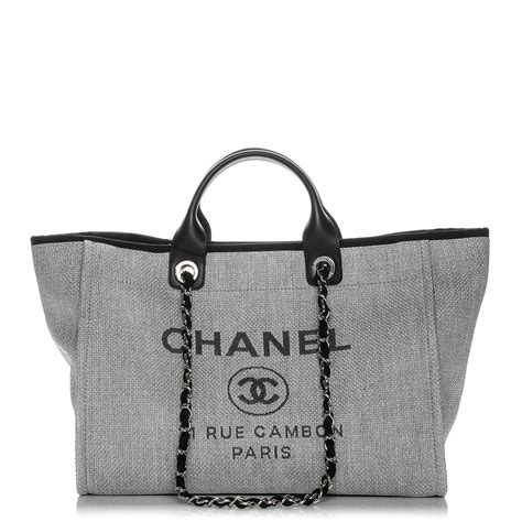 chanel canvas handbags|Chanel canvas large deauville tote.